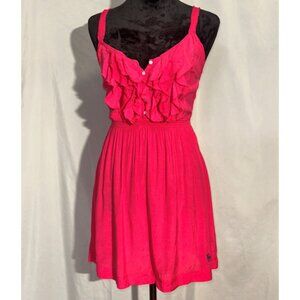 Abercrombie & Fitch Hot Pink Sundress, Ruffled Bodice, Small